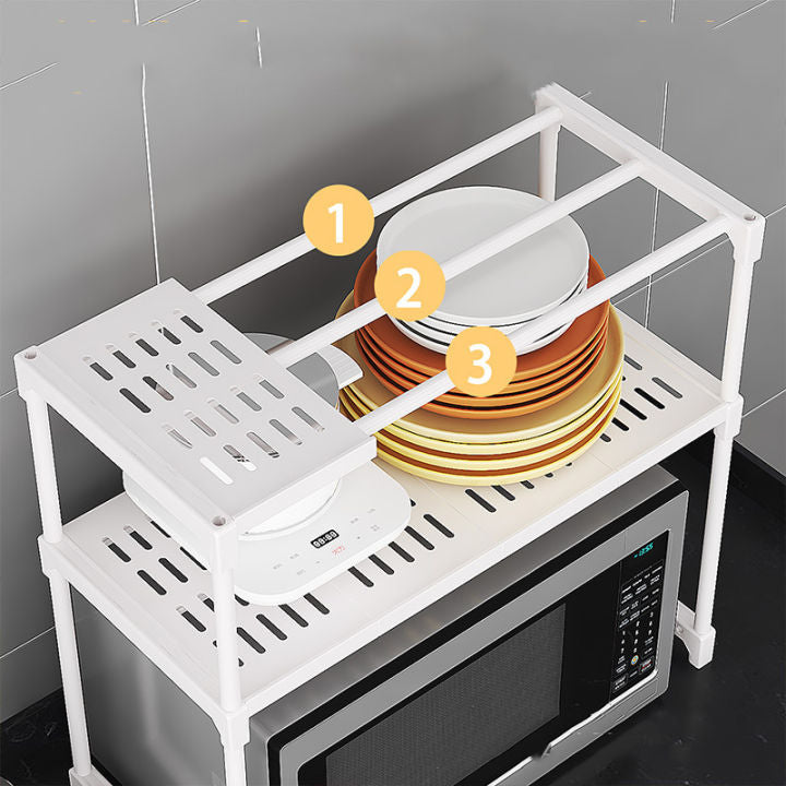 Microwave & Kitchen Storage Rack – Multi-Layer Organizer