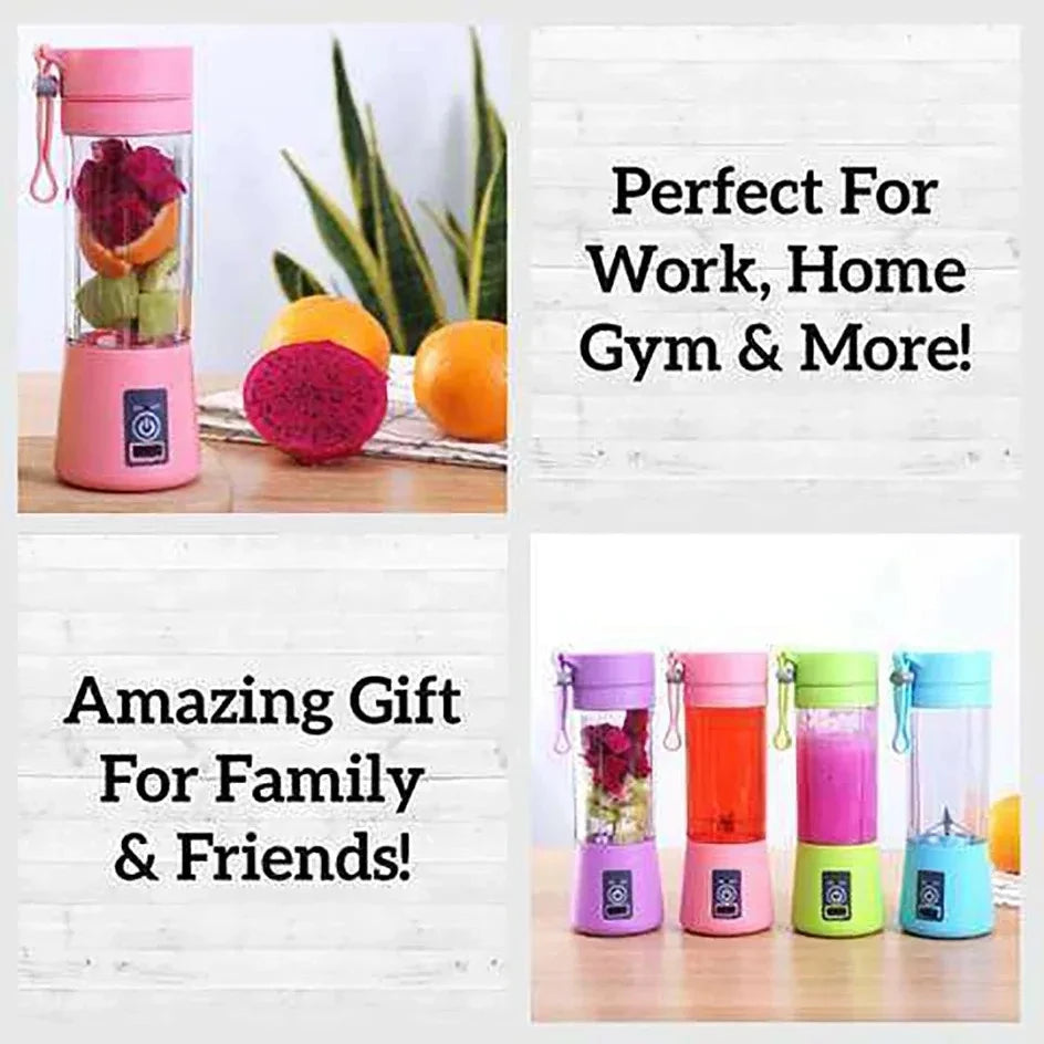Rechargeable Portable 6 Blades Fruit Juicer 380 ml