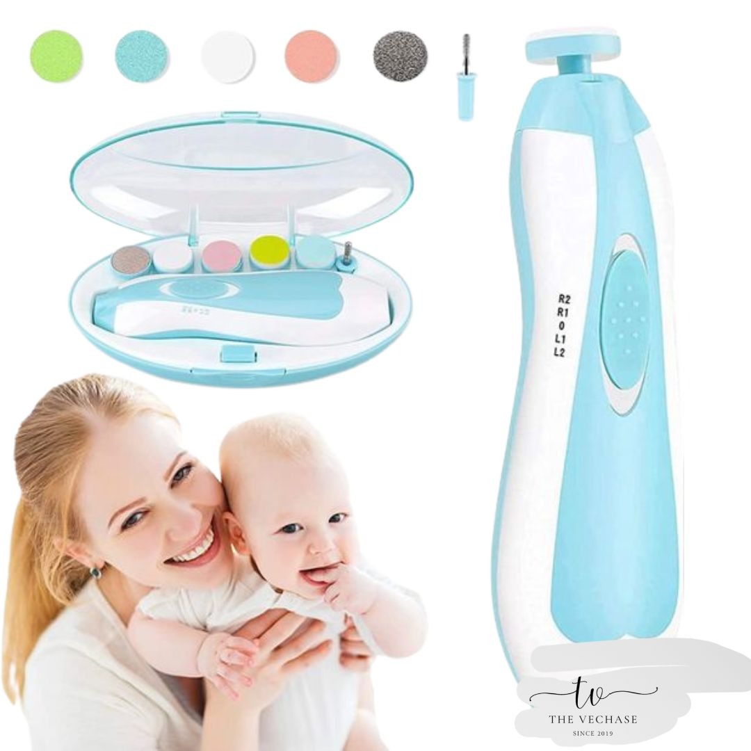 Safe Baby Nail Clipper Set, Electric Baby Nail Trimmer for Newborn or Toddler