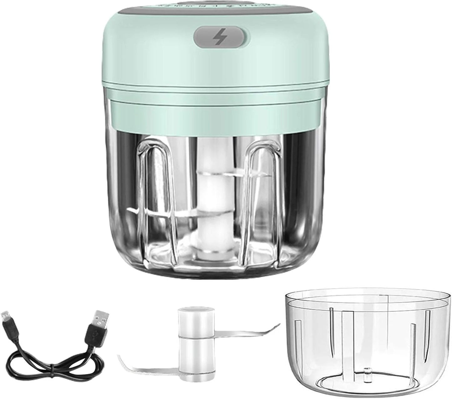 Food Electric Chopper, Portable Food Slicer and Chopper with USB Charging