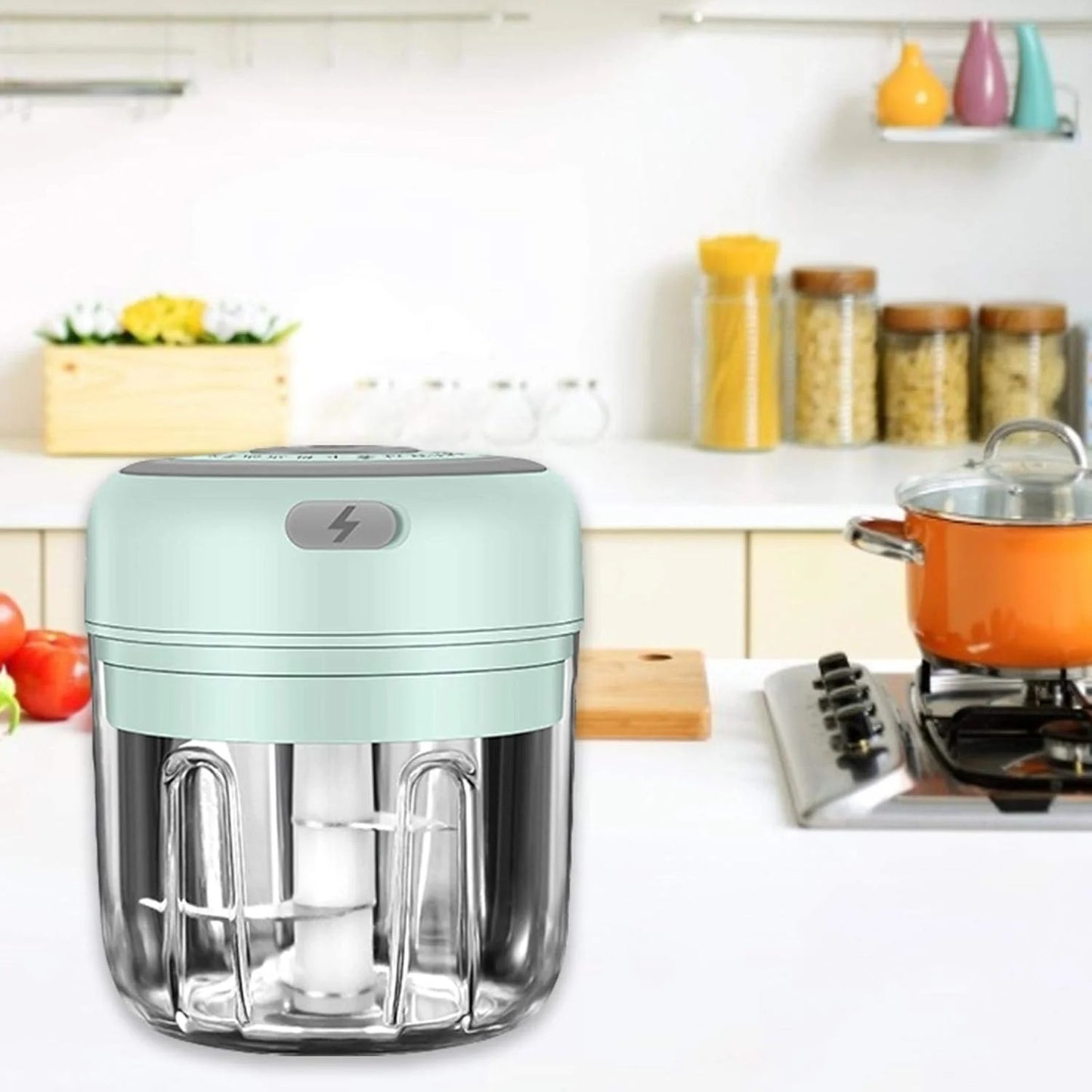 Food Electric Chopper, Portable Food Slicer and Chopper with USB Charging