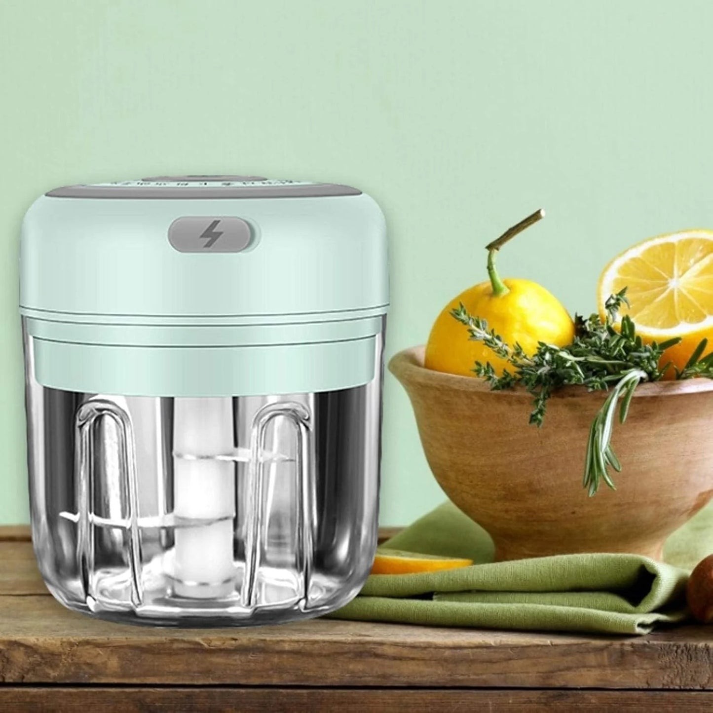 Food Electric Chopper, Portable Food Slicer and Chopper with USB Charging