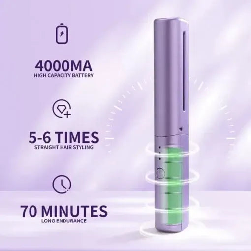 Hair Straightener Rechargeable Cordless Travel Comb - Latest Hairdressing Comb