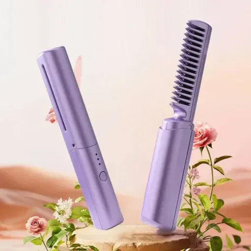 Hair Straightener Rechargeable Cordless Travel Comb - Latest Hairdressing Comb