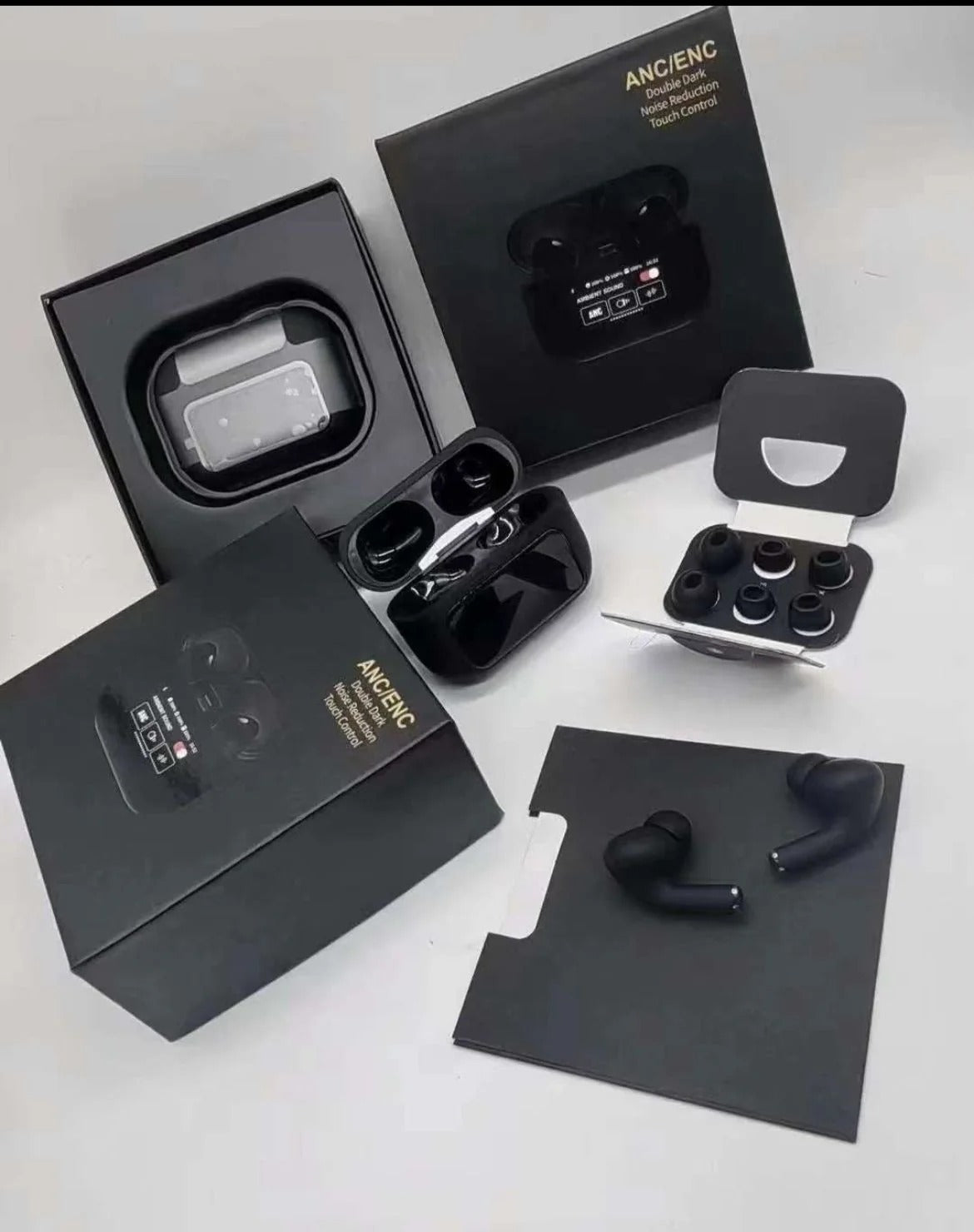 Airpods A9 Pro Touch Screen - ANC Wireless Earbuds With Bluetooth 5.0, LCD Display