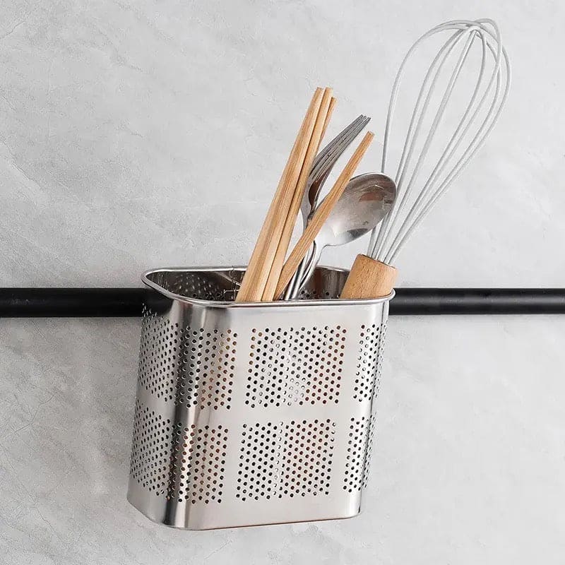 Stainless Steel Utensil Drying Cutlery Holder Rack