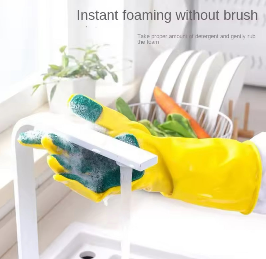Reusable Silicone Dish Washing Gloves ( 1 Pair )