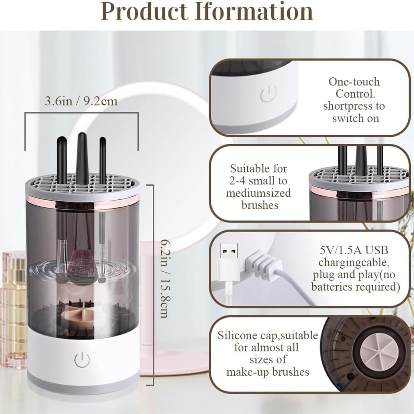 Electric Makeup Brush Cleaning Machine