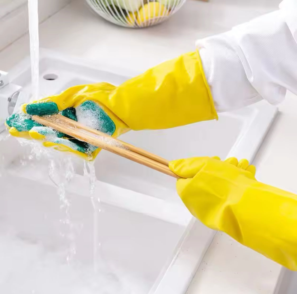Reusable Silicone Dish Washing Gloves ( 1 Pair )