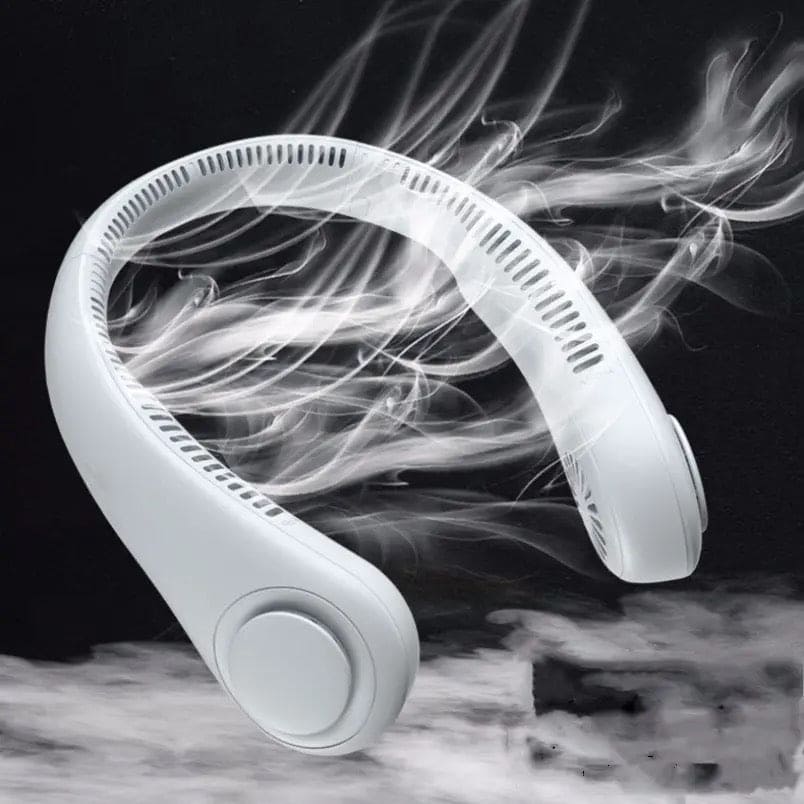 Bladeless Portable Neck Fan – Hands-Free, Rechargeable & Travel-Ready Cooler
