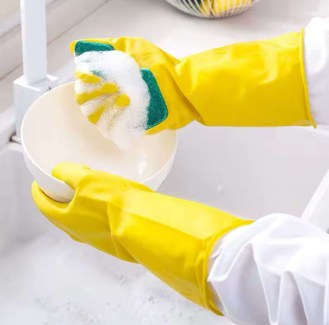 Reusable Silicone Dish Washing Gloves ( 1 Pair )