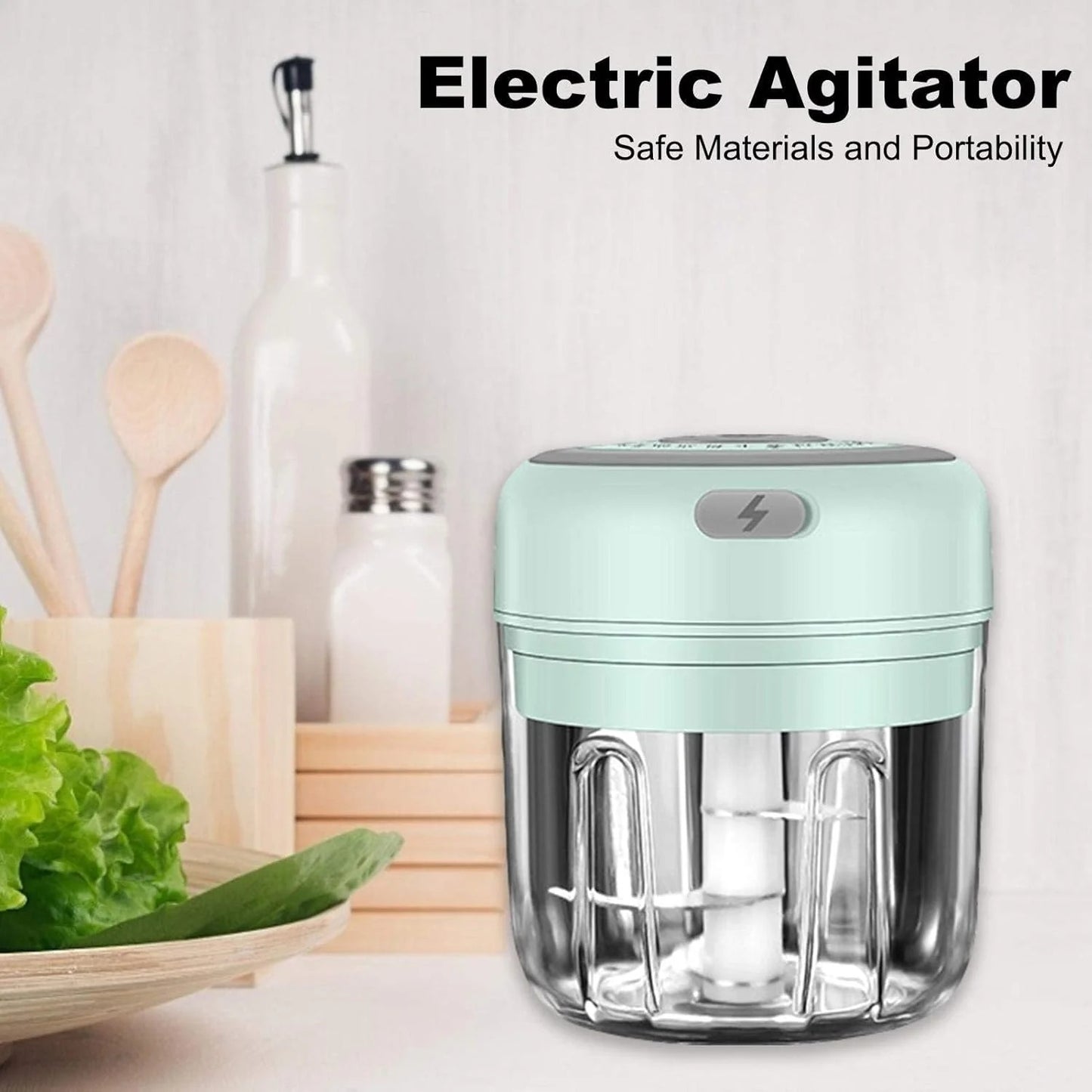 Food Electric Chopper, Portable Food Slicer and Chopper with USB Charging