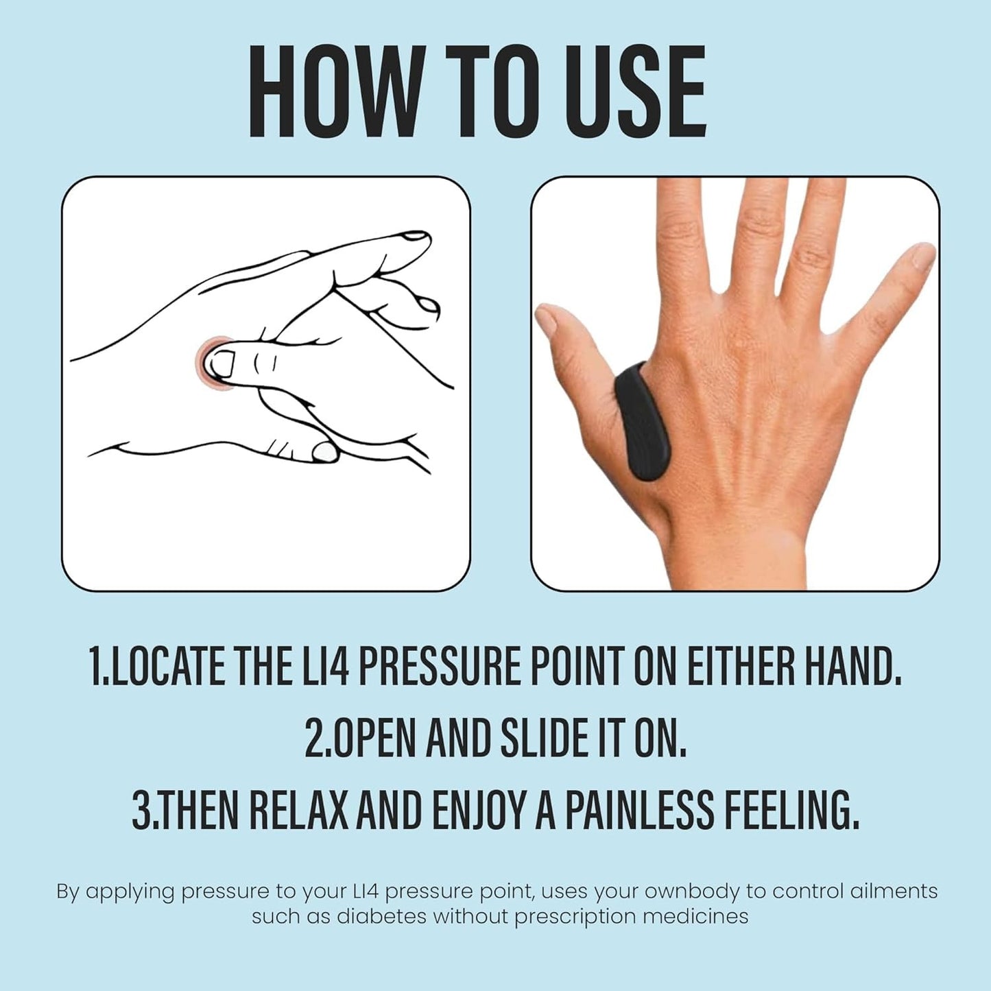 LI4 Acupressure Clip for Sugar Control – Natural Diabetes Support Tool