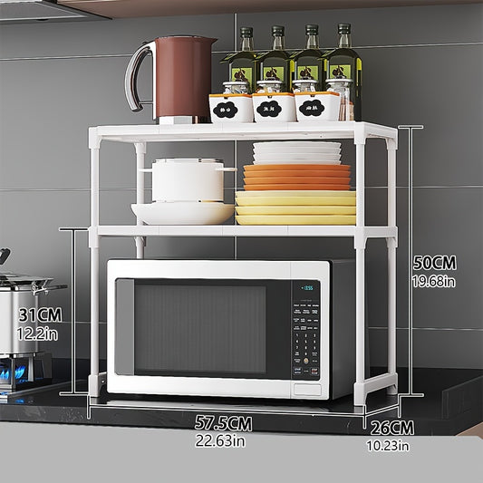 Microwave & Kitchen Storage Rack – Multi-Layer Organizer